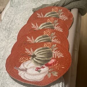 Set of 4 pumpkin Themed Placemats